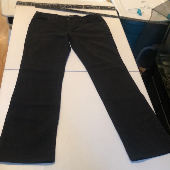 Gianfranco Ferre size 12 black jeans made in ITALY 34-46 stretch straight leg - Picture 3 of 13